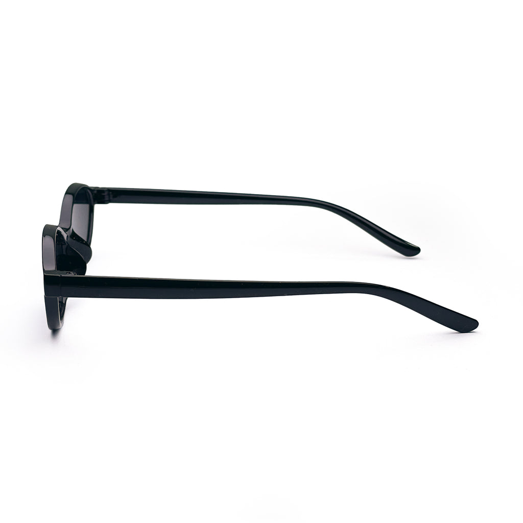 Retro Oval Black Sunglasses