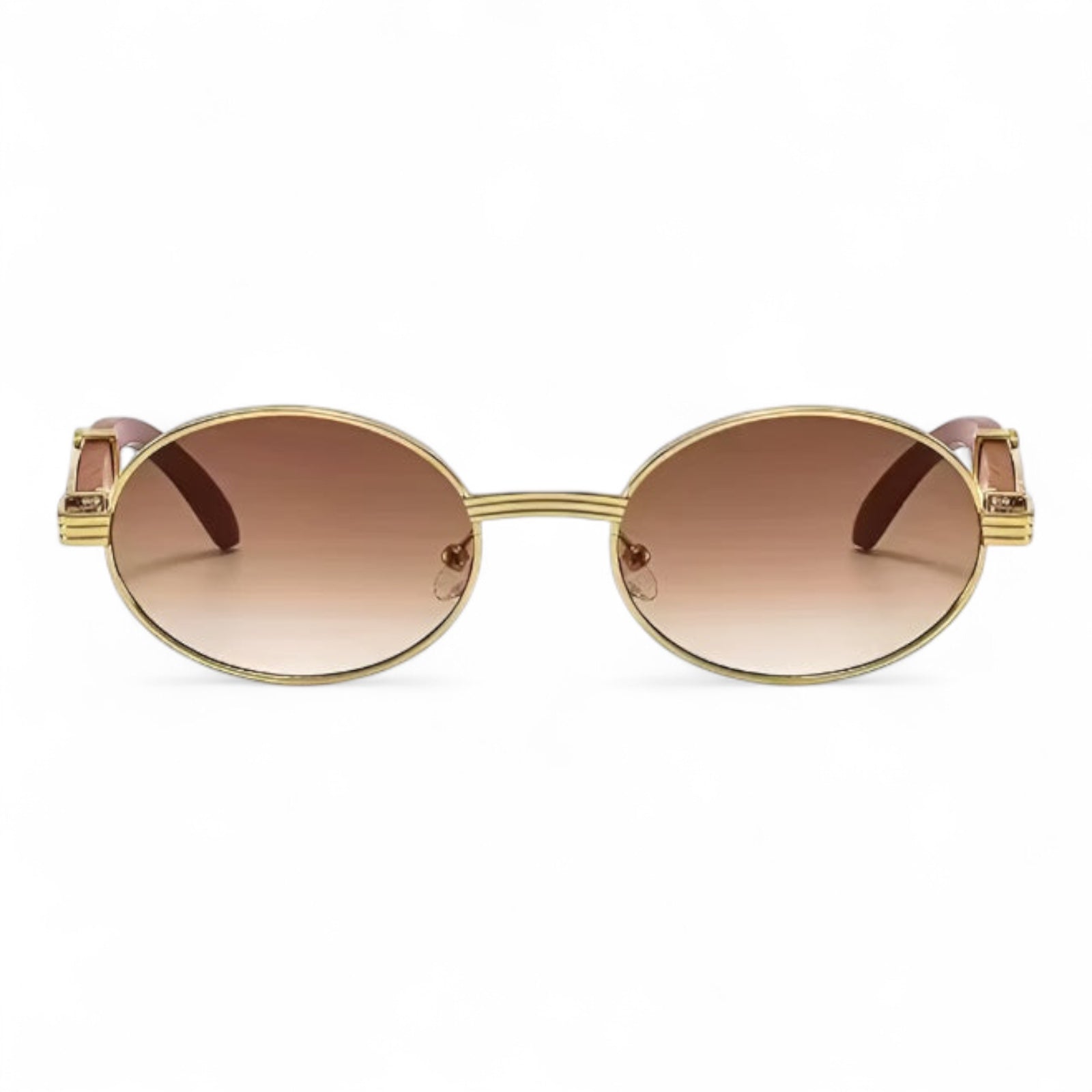 Retro Wooden Round Sunglasses2