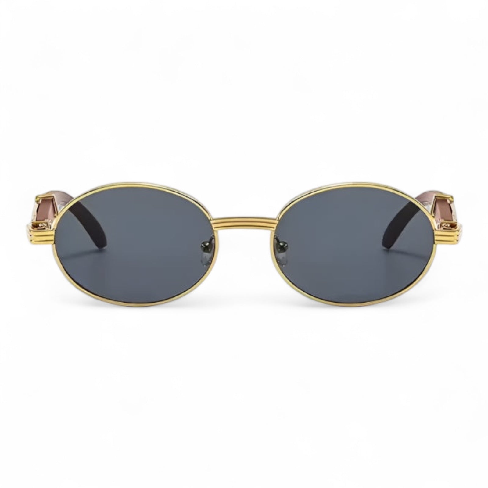 Retro Wooden Round Sunglasses